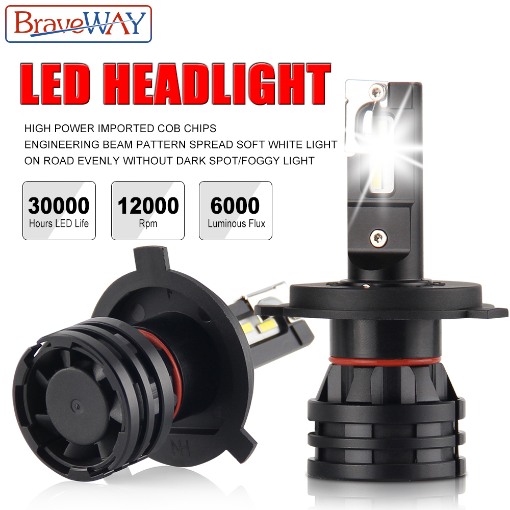 BraveWay H4 LED ڵ  Ʈ  H7 9005 HB3 9..